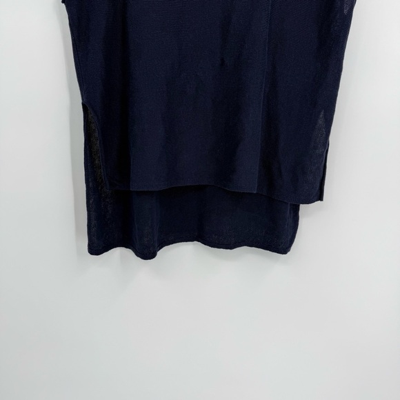 Eileen Fisher 100% Organic LINEN Blue Sleeveless Sweater Top womens size XS - Picture 3 of 9